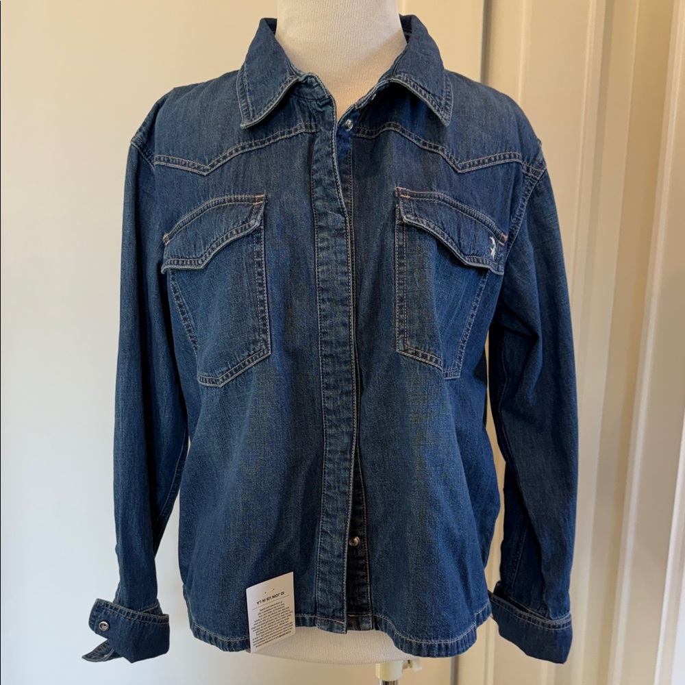 Icon Denim Classic Blue Denim Shirt with Pockets